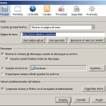 Ventana de Opciones en Firefox 2 (FF2)