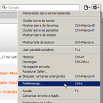 Menú Ajustes en Safari 5.1 para Windows