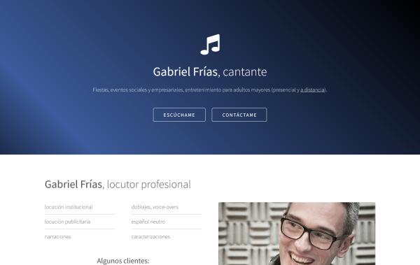 Desarrollo web para Gabriel Frías.